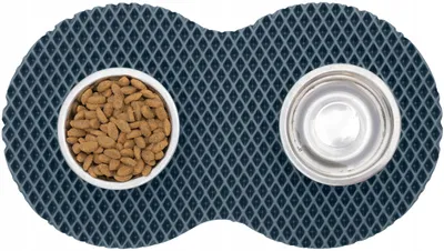 Produktbild von MAX-DYWANIK® Napfunterlage Blau 37x66 cm für Hunde