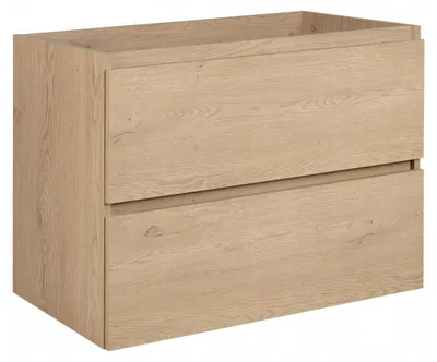 Zdjęcie produktu dla Szafka Łazienkowa Wisząca Pod Umywalkę 80X46 Cm Simon Dąb Jasny Laminowana