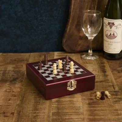 Produktbild von 4-teilige Weinkiste mit Schachbrett