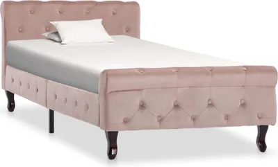 Produktbild von Bettgestell Rosa Samt 90x200 cm
