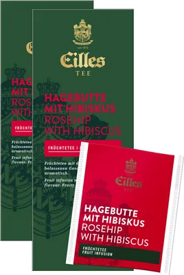 Produktbild von EILLES TEE Teebeutel Hagebutte mit Hibiskus, Sparpack mit 2x25er Box