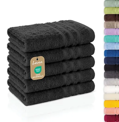 Obrázek produktu pro Sada pěti ručníků do koupelny, rozměr 30x50 cm, 100% bavlna – měkké a savé, vhodné do koupelny i do wellness centra