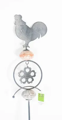 Image de Piquet de jardin en métal avec pierres H : 120 cm Décoration métallique Jardin Terrasse TOP