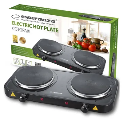 Zdjęcie produktu dla Esperanza EKH010K, Czarny, Blat, 2 stref(y), 2 stref(y), Okrągły, Lewy