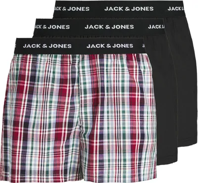 Produktbild von Jack&Jones 3er-Pack Boxershorts XXL schwarz/kariert