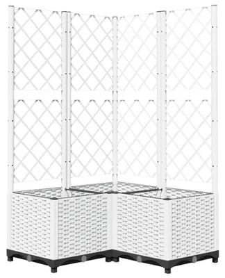 Immagine prodotto di vidaXL Fioriera con traliccio Bianco 80x80x136 cm PP