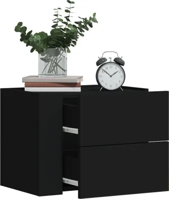 Obrázok produktu pre vidaXL Nástenný nočný stolík čierny 45x30x35 cm