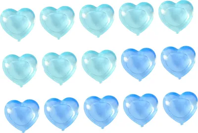 Imagen del producto de 15 cubitos de hielo reutilizables, con forma de corazón de dibujos animados, que se pueden volver a congelar, lavar y son de plástico. Ideales para preparar bebidas frías. Color azul