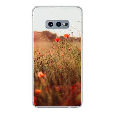 Produktbild von MuchoWow® Handyhülle Schutzhülle Hülle für Samsung Galaxy S10e Sonnenuntergang - Blumen - Rot Silikon Softcase Handy Hülle - Handy