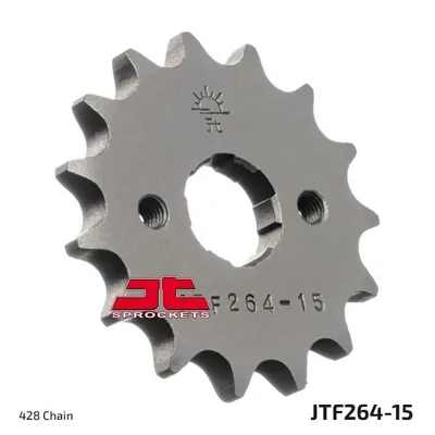 Produktbild von Ritzel 15 Zähne Teilung 428 Typ JTF264 Derbi Senda 125 R SM / Honda CB CLR XLR 125 / Kymco Hipster Maxxer Pulsar Zing