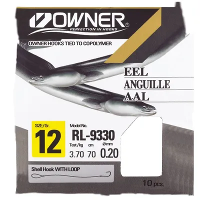 Zdjęcie produktu dla Haczyki wiązane Owner eel red, średnica na mm:0,25, rozmiar:10
