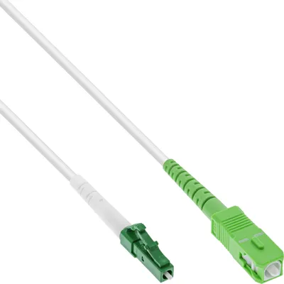 Produktbild von InLine® LWL Simplex Kabel, FTTH, LC/APC 8° zu SC/APC 8°, 9/125µm, OS2, 3m