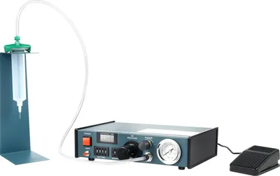 Image de Distributeur automatique de colle -pneumatique à pédale - Affichage numérique - Pression 0-100 psi - Tension 220 V - Câble 1,3 m - Pour résine époxy et pâte à souder