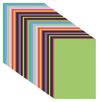 Farbkarton A4 230 g/m², 40 Blatt, 20 Farben, Bastelpapier