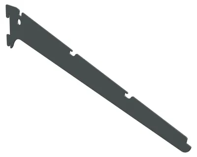 Produktbild von INTEGRI Anthrazit Einzelschrägkonsole 15° 420mm Garderobensystem Regalhalter Stahl