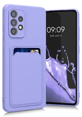 Produktbild von kwmobile Handyhülle für Samsung Galaxy A52 / A52 5G / A52s 5G Hülle mit Kartenfach - TPU Case - Kabelloses Laden - Schutzhülle Cover in Lavendel
