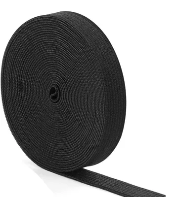 Produktbild von Schwarzes Gummiband, 20 mm breit, 20 Meter Gummiband, breites Gummiband, Hosenband, Gummiband zum Nähen für Bekleidung, Nähen, Basteln (schwarz)