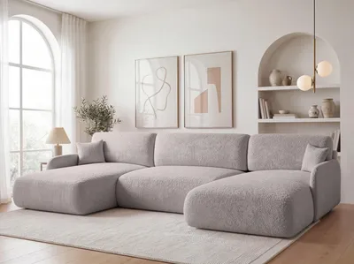 Produktbild von FurMeb24 ECKSOFA mit Schlaffunktion und bettkasten PIERRO U 357 cm × 175 cm × 88 cm Stoff Anthology 15