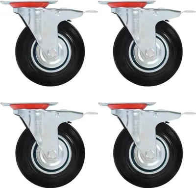 Image de 8 pcs Roulettes pivotantes 125 mm