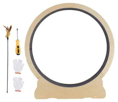 Produktbild von Katzenlaufrad 1320x340x1415mm Laufrad Katzen aus Birken-& Pappelsperrholz Katzenrad Geräuscharm Abnehmbare Innenmatte Cat Wheel Geeignet für Katzen