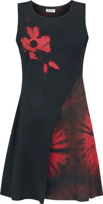 Produktbild von Innocent Mittellanges Kleid Damen Maya Dress schwarz/rot XXL