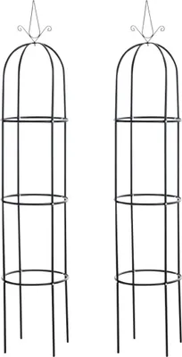 Produktbild von TPFGarden 2er Set Rosensäule Roman schwarz