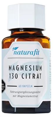 Obrázek produktu pro naturafit Magnesium 130 citrát kapsle, 60 kapslí