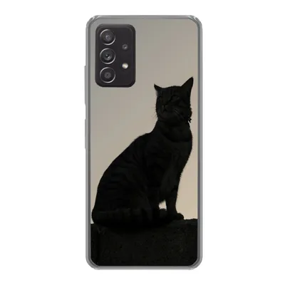 Produktbild von MuchoWow® Handyhülle Schutzhülle Hülle für Samsung Galaxy A53 5G Katze - Dunkelheit - Zaun Silikon Softcase Handy Hülle - Schutzabdeckung