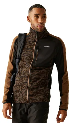 Produktbild von Regatta - "Oakar" Fleece-Oberteil für Herren RG13037 (XL) (Nussbraun/Schwarz)