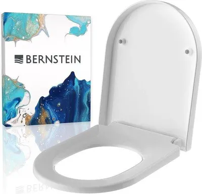 Image de Siège de WC BERNSTEIN en plastique thermodurci avec abaissement automatique Softclose et fonction Take-Off, blanc - Modèle U1002