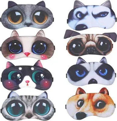Produktbild von Famanu Schlafmasken Set 8 Stück - für Kinder und Erwachsene