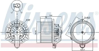 Produktbild von NISSENS 87568 Innenraumgebläse