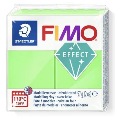 Produktbild von STAEDTLER FIMO effect 8010 Neon ofenhärtende Modelliermasse Einzelprodukt, 57g, neon grün