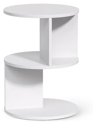 Image de Table d'appoint Vicco Trino Blanc 40x40cm, Model 59740