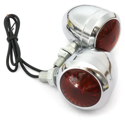 Produktbild von Retro Motorrad Blinker - 12V Universal Blinkleuchten - 2 Stück - Für Café Racer und Custom Motorräder