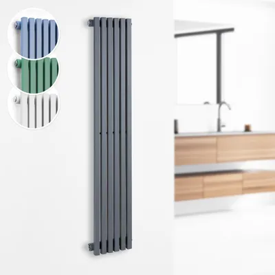 Zdjęcie produktu dla BesoaDelgado 120 x 25, grzejnik, 508 W, ciepła woda, 1/2", 4 – 10 m², kolor szary
