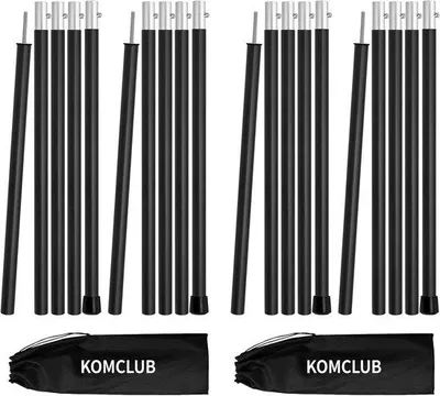 Produktbild von Zeltstangen-Set, 4 Stück - Teleskopische Stangen aus Aluminium - Leicht und verstellbar - Ideal für Camping