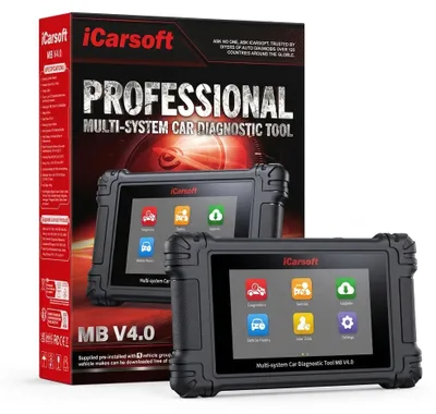 Produktbild von iCarsoft MB V4.0 OBD2 Diagnosegerät kompatibel mit Mercedes Benz Smart Sprinter inkl. 2 weitere Marken GRATIS, CAN-FD, Service-Reset inkl. Updates