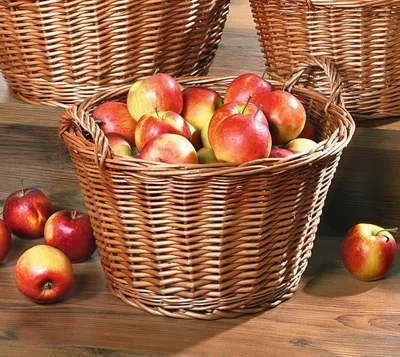Produktbild von Obstkorb Natur Weide geflochten Griffe groß Ø 50cm