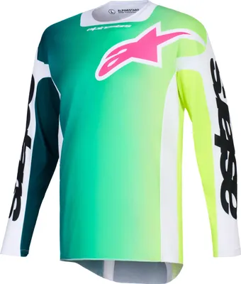 Produktbild von Alpinestars Racer Portl Motocross Jersey, grün/weiß/schwarz, M