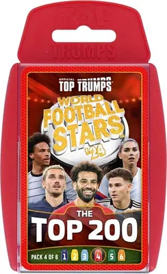 Zdjęcie produktu dla Gra karciana Winning Moves „Top Trumps World Football Stars 200” – gra o piłce nożnej