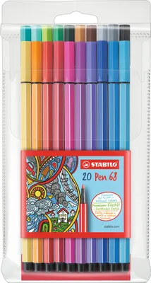 Produktbild von Premium-Filzstift - STABILO Pen 68 - 20er Pack - mit 20 verschiedenen Farben