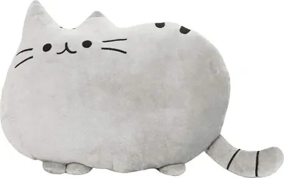 Produktbild von Cartoon-Katze Kuschel Kissen Plüsch Tier Deko Dekokissen Plüschtier Flauschig Kuschelkissen Plüsch Puppe Kissen Kastenkissen Dekokissen für Sofa Schlafzimmer Auto- Grau