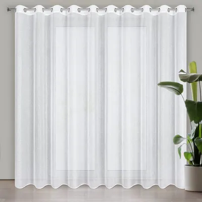 Produktbild von Gardine LENA weiß silber 350x250 cm Ösen Ösenvorhang
