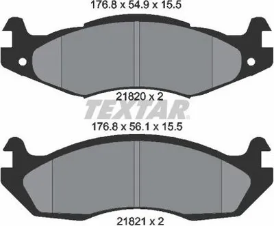 Produktbild von TEXTAR Bremsbeläge Satz Vorne für JEEP CHEROKEE (XJ) 2182001