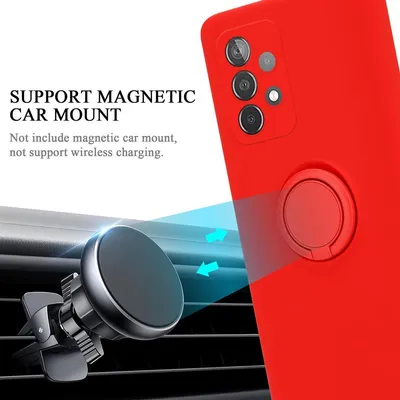 Produktbild von Cadorabo Hülle für Samsung Galaxy A52 (4G / 5G) / A52s Schutz Hülle in Rot Handyhülle TPU Etui Case Cover