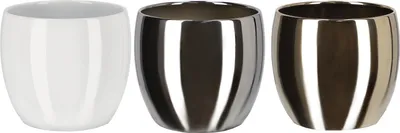 Immagine prodotto di KOTARBAU® Set di 3 vasi da fiori in Vetroceramica ⌀ 13 cm per fiori e piante