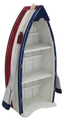 Zdjęcie produktu dla Półka na książki w stylu morskym, wykonana z drewna, szerokość 49 cm