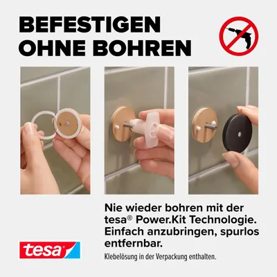 Productafbeelding van tesa 40508-00000-00 tesa Seifenschale Wandmontage  ALUXX schwarz