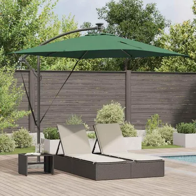 Immagine prodotto di Maison Exclusive - Ombrellone verde, dimensioni 249 x 249 x 250 cm, realizzato in poliestere e alluminio